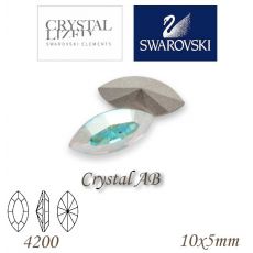 SWAROVSKI® ELEMENTS 4200 Navette - Crystal AB, 10x5mm, bal.1ks