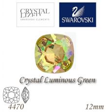 SWAROVSKI® ELEMENTS 4470 Square Rhinestone - Crystal Luminous Green, 12mm, bal.1ks