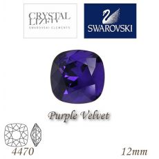 SWAROVSKI® ELEMENTS 4470 Square Rhinestone - Purple Velvet, 12mm, bal.1ks
