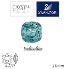 SWAROVSKI® ELEMENTS 4470 Square Rhinestone - Indicolite, 10mm, bal.1ks