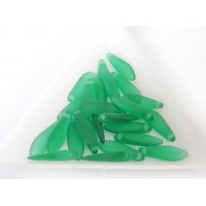 Jazýček (Dagger) - Matte Emerald Green 16x5mm, bal.10ks