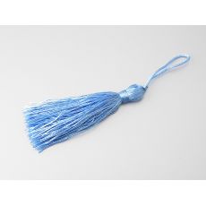 Textilný strapec - Svetlo modrý - 6,5cm, bal.1ks