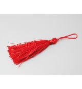 Textilný strapec - Červený - 6,5cm, bal.1ks