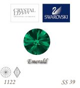 SWAROVSKI® ELEMENTS 1122 Rivoli - Emerald, SS 39(8mm), bal.1ks