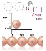 Voskované perly zn.Estrela (12892 - ružová) 8mm, bal.15ks
