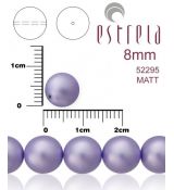 Voskované perly zn.Estrela (52295 - matná fialová) 8mm, bal.15ks
