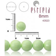 Voskované perly zn.Estrela (43523 - pastelová baby zelená) 8mm, bal.15ks