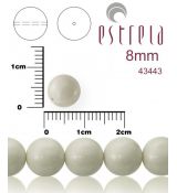 Voskované perly zn.Estrela (43443 - pastelová baby hodvábna šedá) 8mm, bal.15ks