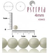 Voskované perly zn.Estrela (43443 - pastelová baby hodvábna šedá) 4mm, bal.31ks