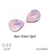 SWAROVSKI® ELEMENTS 4320 Pear Rhinestone - Rose Water Opal