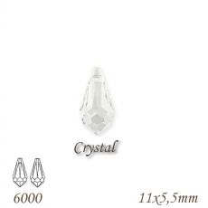 SWAROVSKI® ELEMENTS 6000 Teardrop - Crystal, 11x5,5mm, bal.1ks