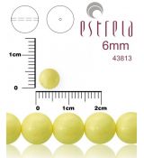 Voskované perly zn.Estrela (43813 - pastelová baby žltá) 6mm, bal.21ks
