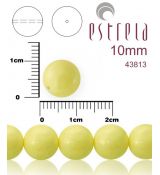 Voskované perly zn.Estrela (43813 - pastelová baby žltá) 10mm, bal.12ks