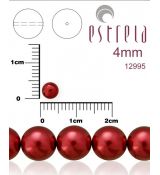 Voskované perly zn.Estrela (12995 - vínová) 4mm, bal.31ks