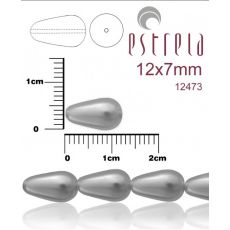 Voskované kvapky zn.Estrela (12473 - šedá) 12x7mm, bal.10ks
