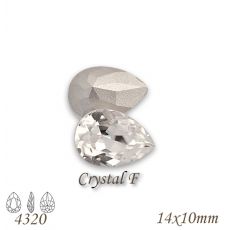 SWAROVSKI® ELEMENTS 4320 Pear Rhinestone - Crystal F, 14x10, bal.1ks