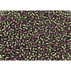 Toho Round TR-11-2204 Silver-Lined Frosted Olivine - Pink Lined