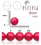 Voskované perly zn.Estrela (13955 - pastelová ružová) 8mm, bal.15ks
