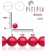Voskované perly zn.Estrela (13955 - pastelová ružová) 4mm, bal.31ks