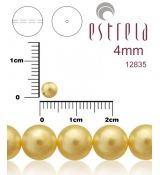 Voskované perly zn.Estrela (12835 - zlatá) 4mm, bal.31ks