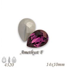 SWAROVSKI® ELEMENTS 4320 Pear Rhinestone - Amethyst F, 14x10, bal.1ks