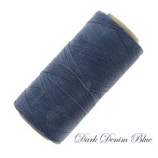 Linhasita voskovaná priadza na micro macramé - Dark Denim Blue, 0,5mm, bal.1klbko (335m)