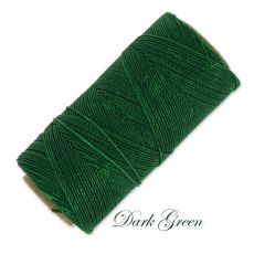 Linhasita voskovaná priadza na micro macramé - Dark Green, 1mm, bal.1klbko (168m)