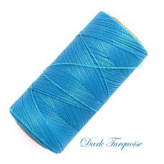 Linhasita voskovaná priadza na micro macramé - Dark Turquoise, 0,5mm, bal.1klbko (335m)